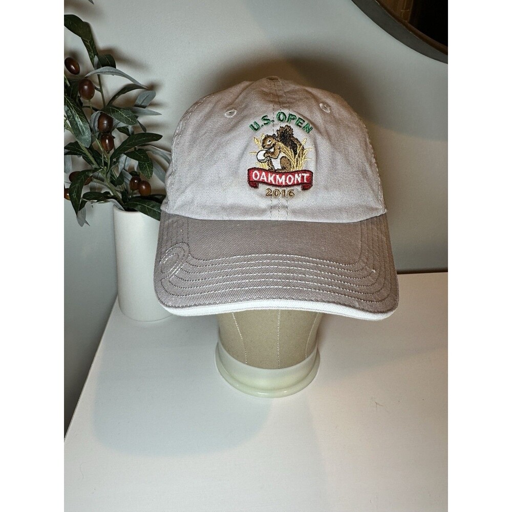 2016 U.S. Open Oakmont Country Club Hat USGA Member Squirrel Logo Khaki Golf Cap
